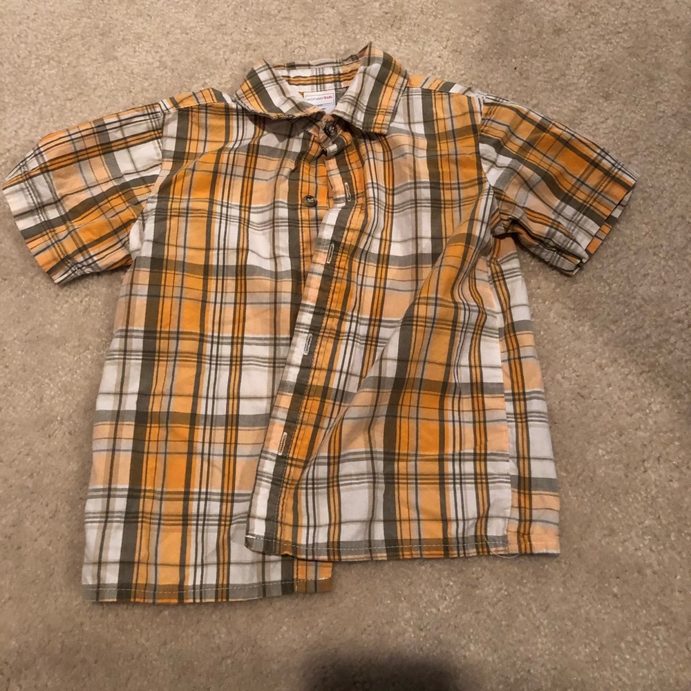 Wonder Kids Brown Plaid Button-Down 3T**Like New**